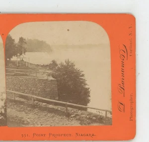 Point Prospect Niagara D. Barnum Stereoview um 1865 - Bild 1 von 2