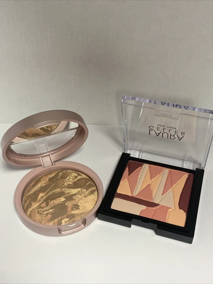 Laura Geller Balance N Brighten Powder Foundation Shade Deep 9g & Artistry Blush - Image 1 of 4