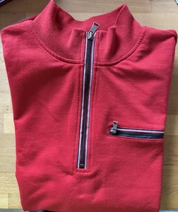 Joy Sportswear Herren Sweatshirt 1/4 Zip/blau + Tasche Gr. 52 rot *NEU* - Bild 1 von 14