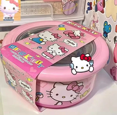 1200 ml Stainless Steel Ramen Bowl With Lid Cute Large Instant Noodles Fruit - Image 1 of 4