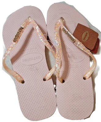 Sandalias Chanclas HAVAIANAS Rosa Macaron Talla 39 40 EE. UU. 9 10 Brillantes Nuevas con Etiquetas Foto 1 de 3