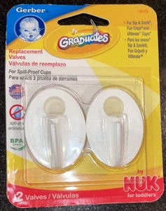 Gerber Fun Grips Sip & Smile Spill Proof Cup Replacement Valves NUK 78175 NEW - Picture 1 of 3