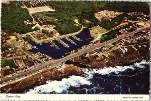 Luftaufnahme Depoe Bay Oregon Continental Chrome Postkarte 1970 - Bild 1 von 2