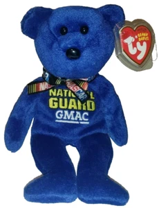 Ty Beanie Baby CASEY MEARS #25 the NASCAR Bear 8.5" MWMTs (National Guard) GMAC - Picture 1 of 8