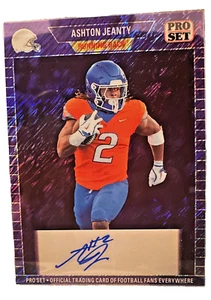 ASHTON JEANTY KALEB JOHNSON MULTI MASHUP AUTO #D /8 2024 LEAF RAIDERS STEELERS - Picture 1 of 2