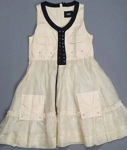 Dolce & Gabbana 90s/Y2K Beige Bondage Corsetry Goth D&G Dress Size 44 / 12UK - Bild 1 von 6