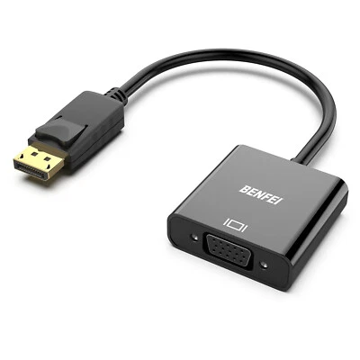 DisplayPort to VGA Adapter – DP Male to VGA Female Plug & Play for PC Monitor - Image 1 of 4