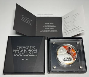 2016 Fine Silver 1oz Niue $2 Disney Star Wars BB-8 Proof #16-26 - Pure Silver - Bild 1 von 3