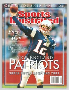 Tom Brady Sports Illustrated 2003 Superbowl Patriots commemorative no label - Picture 1 of 2