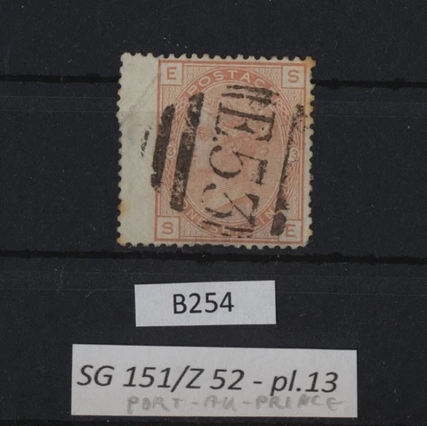 GB used abroad - Haiti - Port-au-Prince - E53 - SG151 - Z52 , B254 some faults Cover