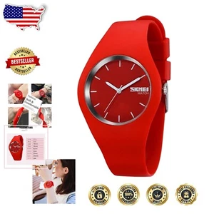Sleek Silicone Strap Watch - Perfect for Sports, 30M Waterproof Functionality - Picture 1 of 9