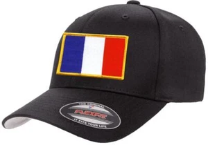 France Country Flag Flexfit 6277 Athletic Baseball Fitted Hat Cap - Foto 1 di 26