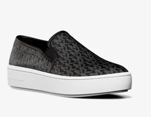 Michael Kors Keaton Women's Logo Print Coated Canvas Slip On Sneakers Size 9M - Picture 1 of 5