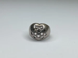 Sterling Silber Ring Gr. 6,5 12 Sterne Herz 925 Vintage Space Love Astronomie - Bild 1 von 9