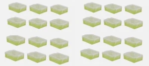 24-PK Super Stackers GREEN Crayon Boxes Plastic Storage Containers NEW - Picture 1 of 7