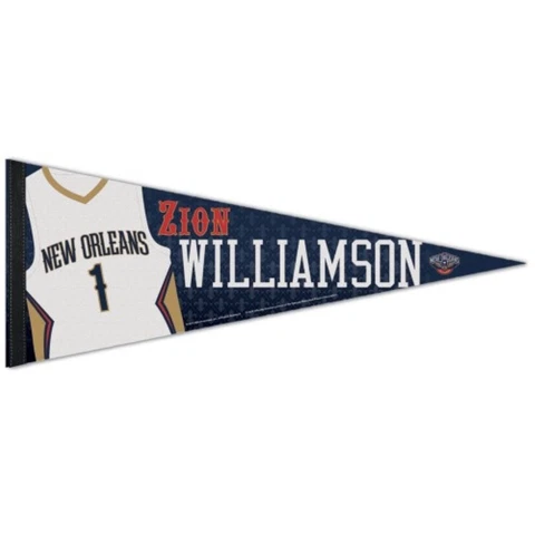 ZION WILLIAMSON #1 NEW ORLEANS PELICANS ROLL UP PREMIUM FELT PENNANT 12"x30" π Cover