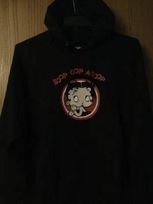 Betty Boop - 2000 Black Hoodie - Pullover/Ladies/Pockets/2X/Cotton Blend - Image 1 of 4