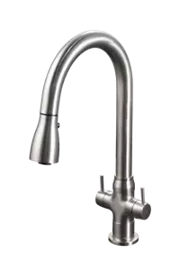 Grifo de cocina Houzer de doble manija TRNPD-3000-BN - Imagen 1 de 6