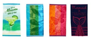 Celebrate Summer Together 100 % Turkish Cotton Beach Towel 34 in. x64 in. - Picture 1 of 27