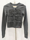 NWT Hollister Gray Lace Lightweight Fitted Long Sleeve Button Down Cardigan XS