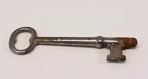 Chiave scheletro acciaio massiccio vintage canna massiccia 2,5" completamente misurata da collezione - Foto 1 di 6
