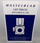 Hasselblad - UK A4 Price List - September 1998