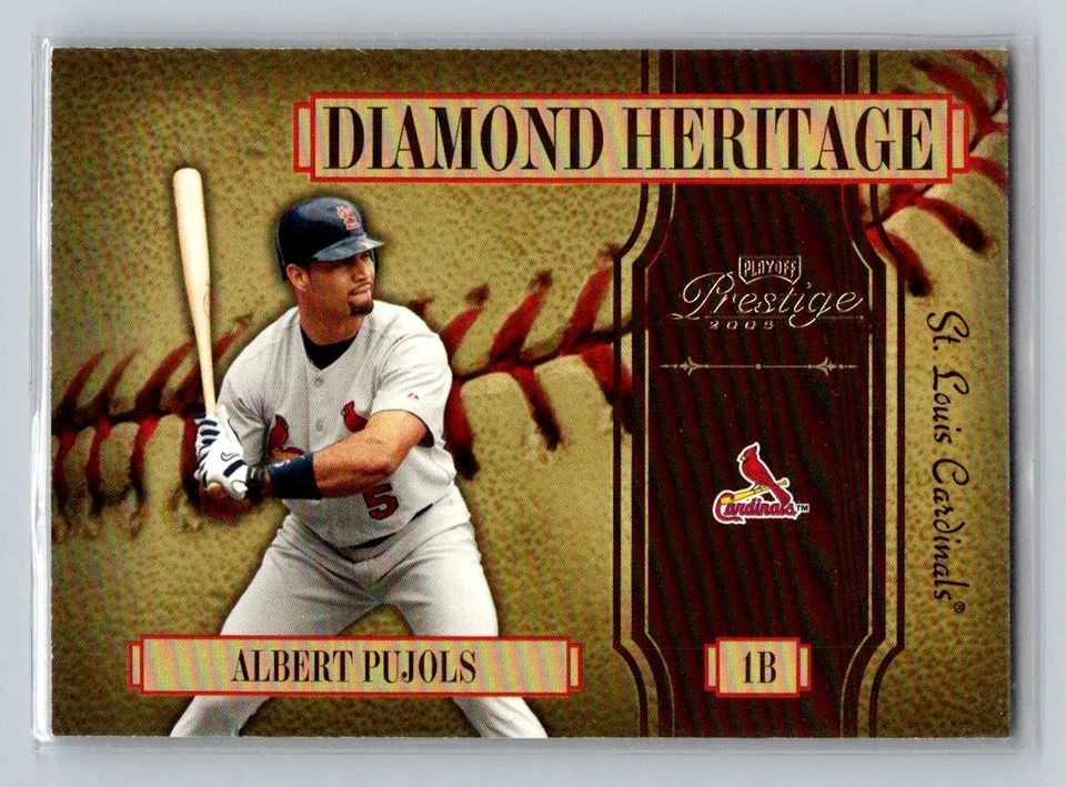 2005 Playoff Prestige Diamond Heritage Insert Card #DH-5 Albert Pujols Cardinals - Image 1 of 2