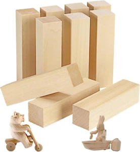 Basswood Wood Carving, 10PCS Wood Carving Blocks Natural Color, Basswood Carving - Picture 1 of 6