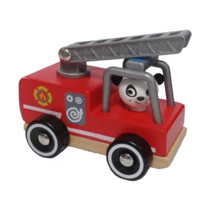 Hape E0486 Flitzer Fahrzeug "Feuerwehr" rot Holz - Bild 1 von 1