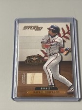 2001 Donruss Studio Leather And Lumber Rafael Furcal Bat Relic 