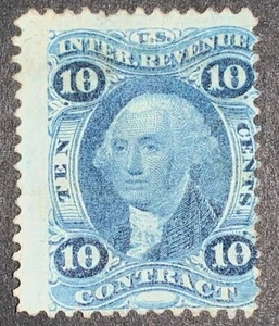 Travelstamps: US Stamps Scott # R34c 1862 First Issue 10c Documentary USED - Picture 1 of 7