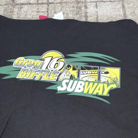 GREG BIFFLE #16 subway Mens xlg 2 Sided 2006 Cover