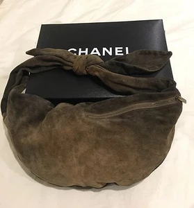 Authentic Chanel Brown Suede Hobo Bag Pocketbook - Picture 1 of 7
