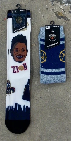 2 Pack NBA New Orleans Pelicans Socks Jersey Zion Williamson Varsity Logo Pels Cover