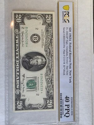 $20 1963A STARNOTE PCGS 40 PPQ New York Fr. 2065-B Scarce Type High Grade - Image 1 of 4