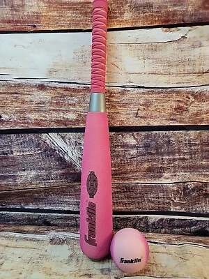 Franklin Sports FUTURE CHAMPS Kids Oversized Pink Bat And Ball - Image 1 of 4