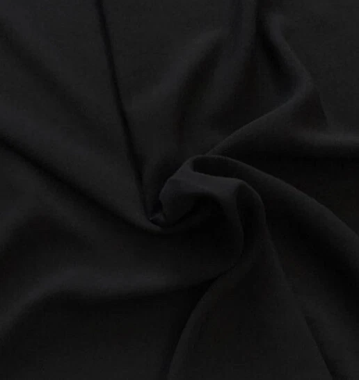 Black rayon  fabric 58” Width Sold By The Yard - Image 1 of 1