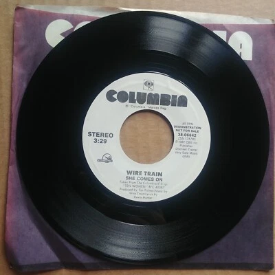 WIRE TRAIN She Comes On DJ PROMO 45 7" POP CLASSIC ROCK Record Vinyl Records - Image 1 of 2