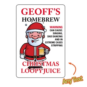 PERSONALISED BOTTLE LABELS HOMEBREW CHRISTMAS BEER WINE HOMEMADE STICKERS 1029 - Picture 1 of 3