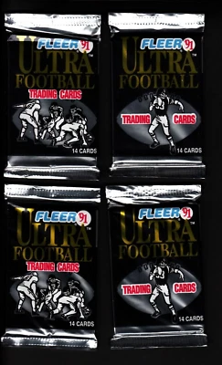 1991 Fleer Ultra FootBall - 4 Unopened Packs - Image 1 of 2