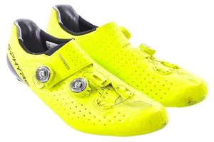 USED Shimano S-Phyre SH-RC900-S RC9Y Road Shoes EU45 US 10.5 Yellow Carbon - Picture 1 of 11