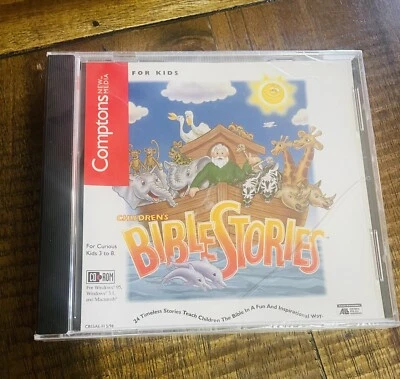 Children’s BIBLE STORIES COMPTONS NEW MEDIA Win/Mac CD-ROM 1996 NEW Sealed - Image 1 of 4