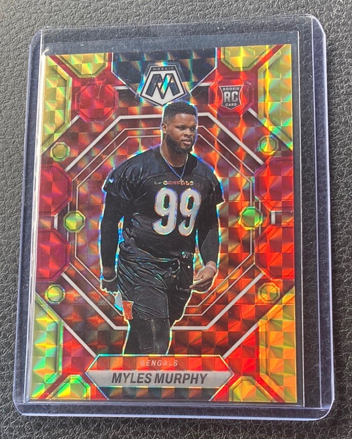2023 Mosaic Myles Murphy Rookie Red/Yellow Fusion Choice Prizm 17/80 #351 RC