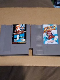 Super Mario Bros/Duck Hunt & Super Mario 2 (NES 1985) Cleaned & Tested