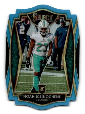 2020 Panini Select Light Blue Die-Cut Noah Igbinoghene Rookie Miami Dolphins - Image 1 of 2