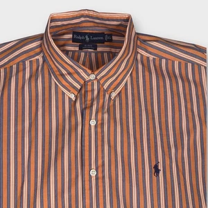 Ralph Lauren Langarmhemd Blake XL orange gestreift Button Down - Bild 1 von 11