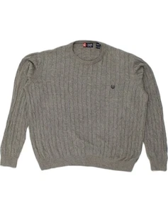 CHAPS Mens Crew Neck Jumper Sweater 2XL Grey Cotton GG01 - Picture 1 of 3
