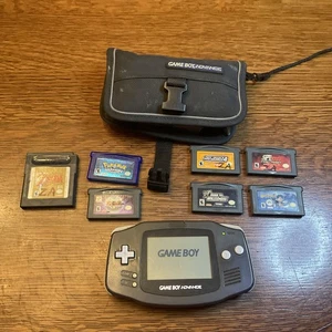 gameboy advance konsole + 7 SPIELE POKEMON SAPHIR, ZELDA & mehr - Bild 1 von 21