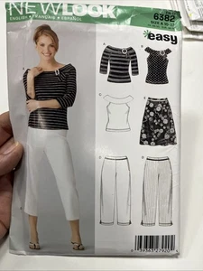 New Look sewing pattern 6382 Misses Shirt Skirt Pants Sizes 10-22 Uncut - Picture 1 of 6