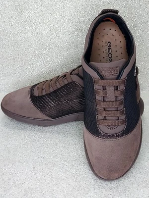 Geox Respira  Brown Suede slip-on Kids Trainers UK Size 2.5 Casual Shoes - Image 1 of 4